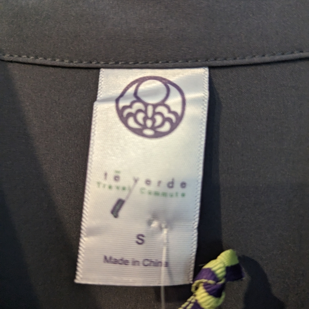 Te Verde Travel ‎ Commute Button Down Shirt Blouse Small Gray - Picture 3 of 10